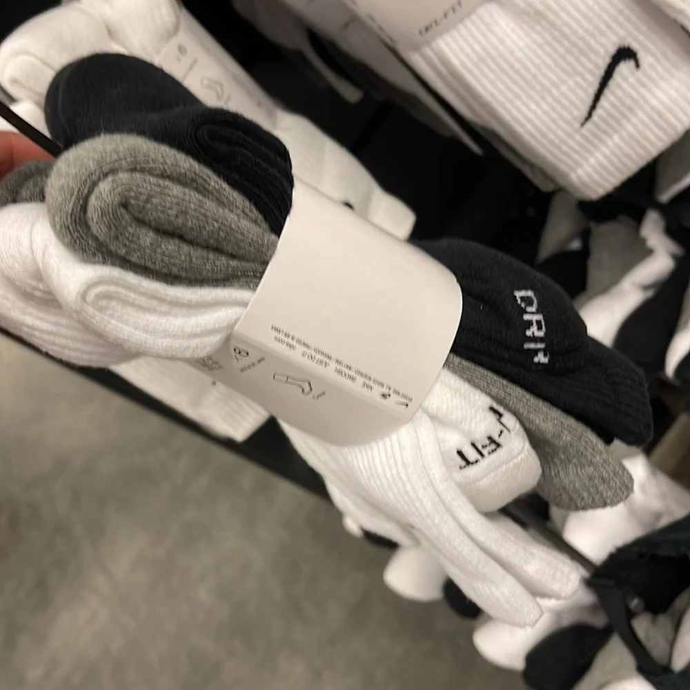 NIKE  Training Crew Socks (6 Pairs) Nike Everyday Cushioned  NWT
